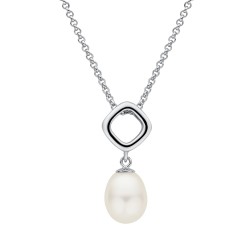 Lantisor argint cu perla naturala alba DiAmanti SK16306P_W-G  (Argint 925‰ 4,8 g.)